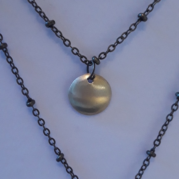 NWT *SALE Dainty dome & pearl Layered Necklace - Picture 2 of 3